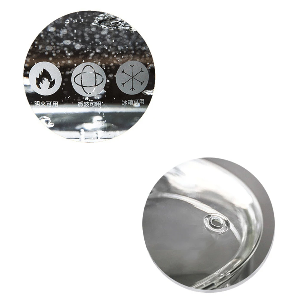 

1L Transparent Heat Resistant Glass Pot Cooking Pot Lid Soup Milk Sauce Instant Noodle Bowls Suitable for Home Kitchen