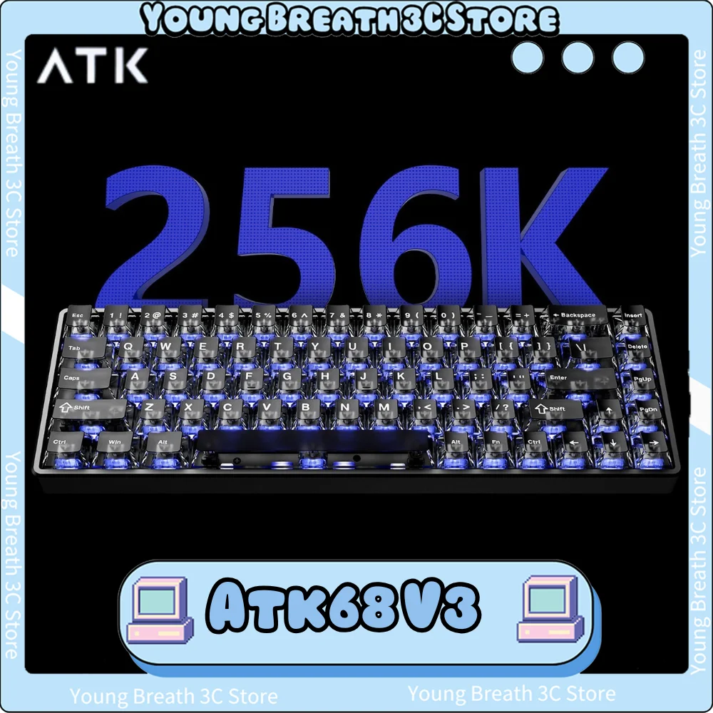 

Atk68 V3 Magnetic Switch Gaming Keyboard Ultra Low Latency All Aluminum Rt0.001 8k Rgb Customized Mechanical Keyboard For FPS