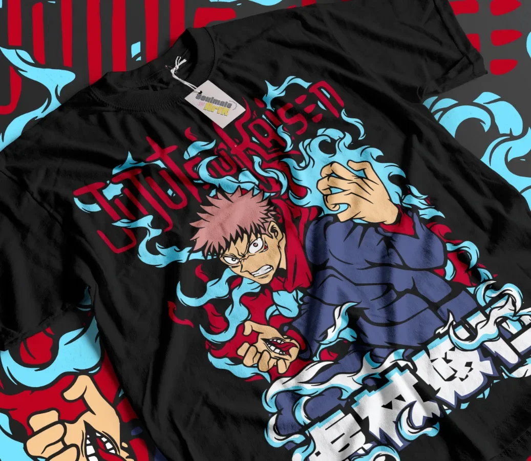 Itadori Yuji T-Shirt Sukuna Ryomen Jujutsu Kaisen Anime Manga Shirt Soft Tee