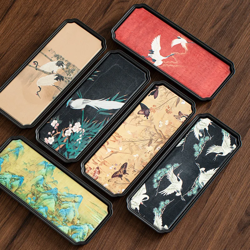 Chinese absorbent tea tray Guochao tray dry bubble ceramics household small bubble tea creative quick drying