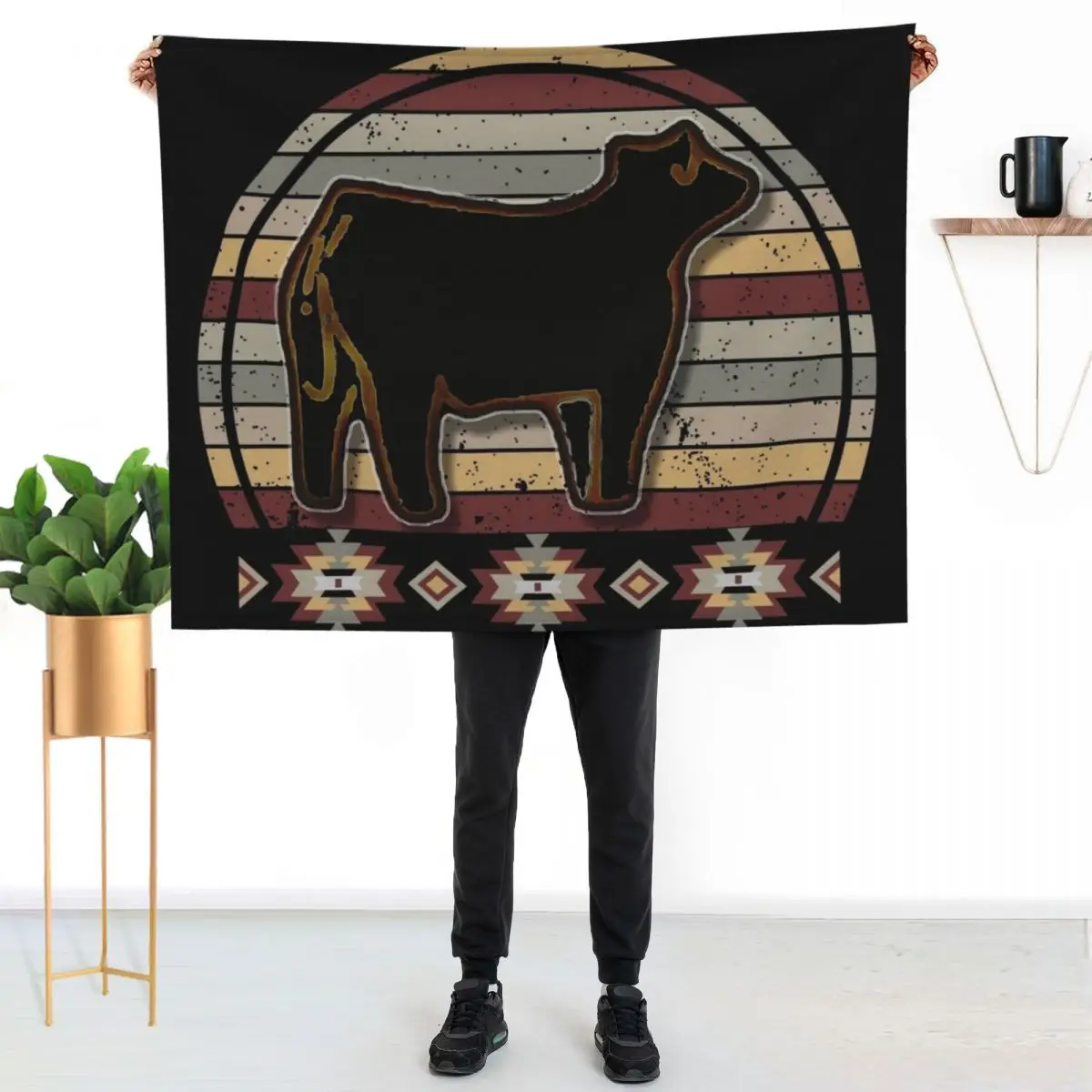 Livestock Show Steers - Market Steer Throw Blanket Plaid Thermal Decoratives Decorative Throw Blankets For Sofas Soft Blankets