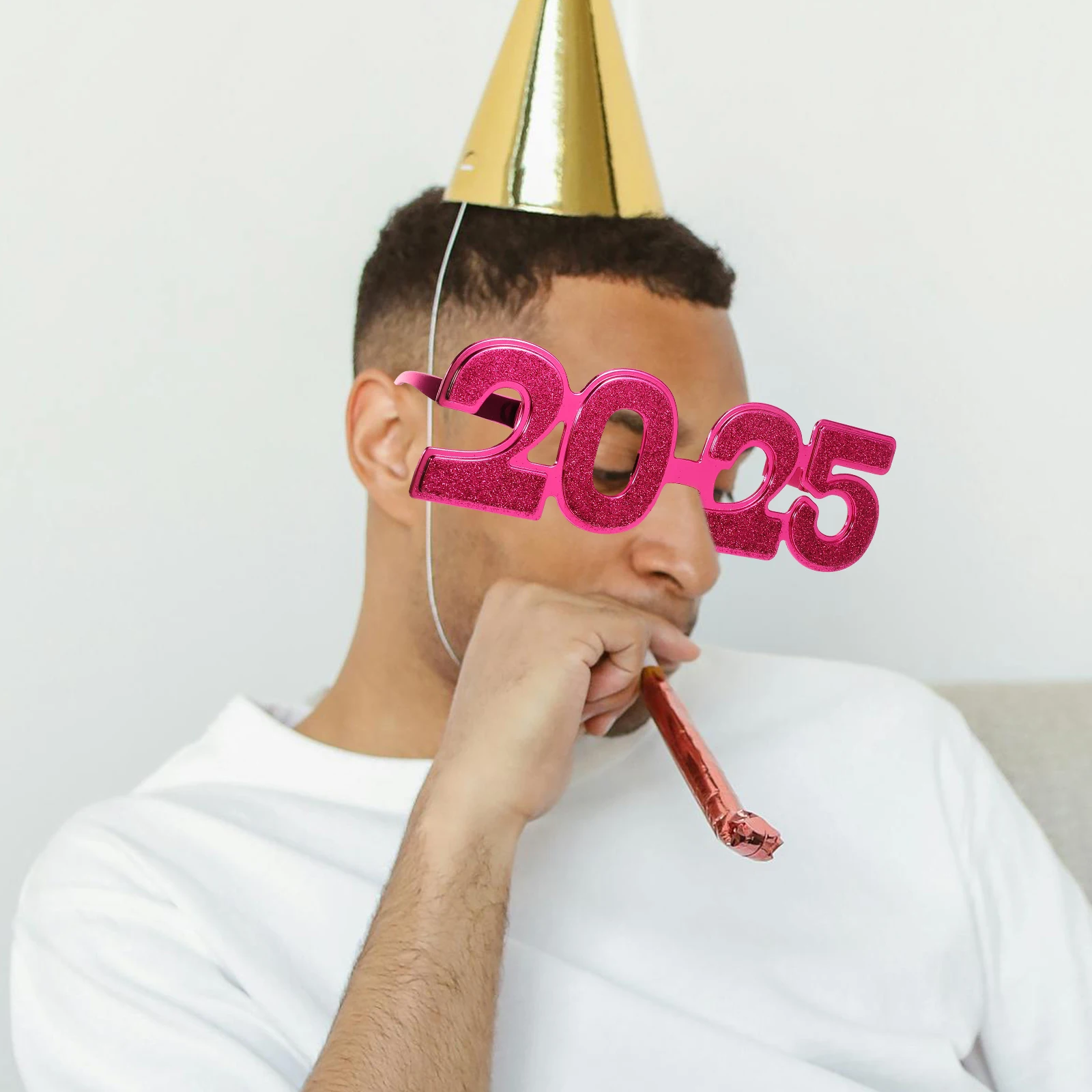 

2025 New Year Party Glasses Plastic Decorative Eyeglasses Funny Dancing Sunglasses Lightweight Comfortable Photo Props