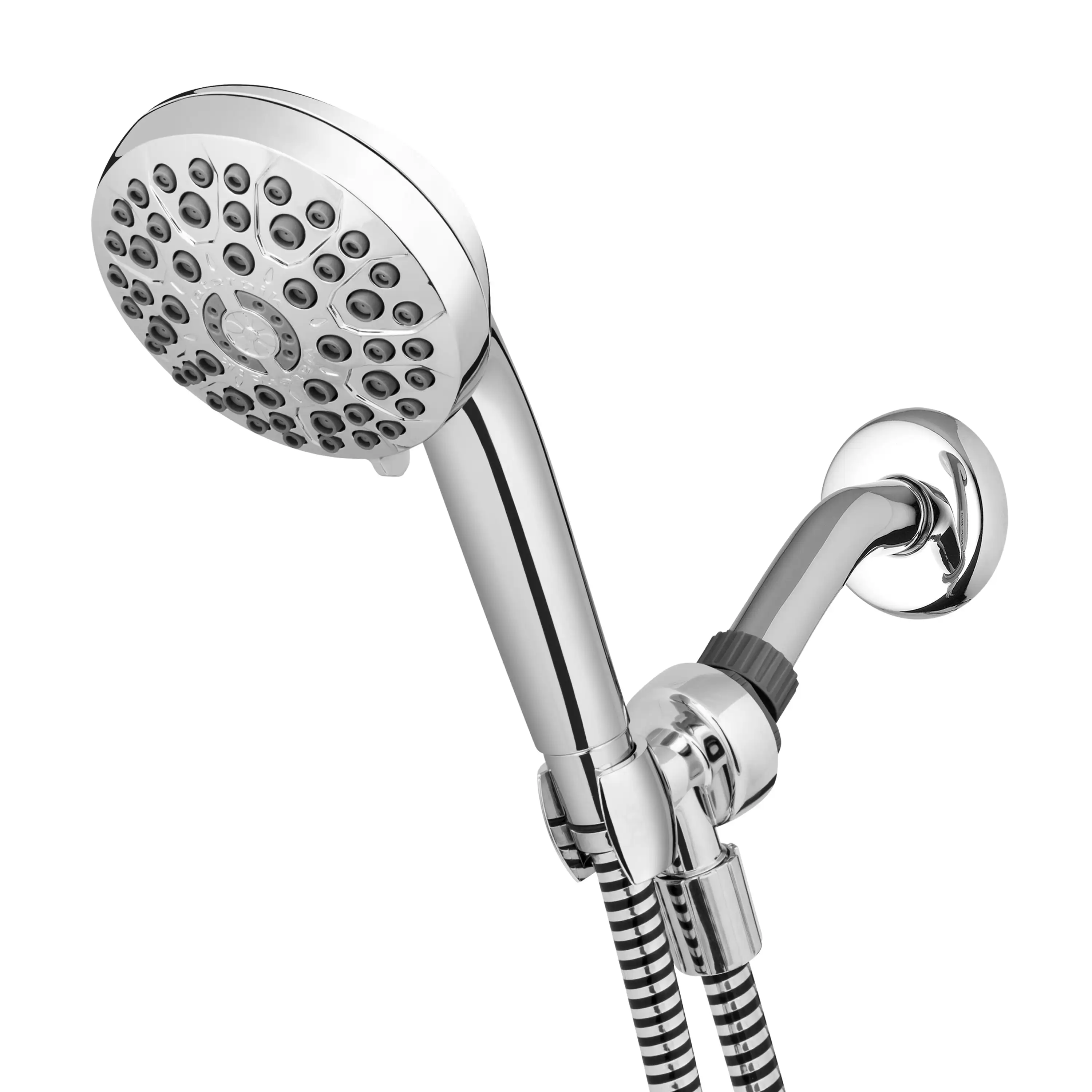 Massage Hand Held Shower Head with Flexible 5 Foot Hose Delivers Jets of Massaging Water To Sooth Away Stiffness