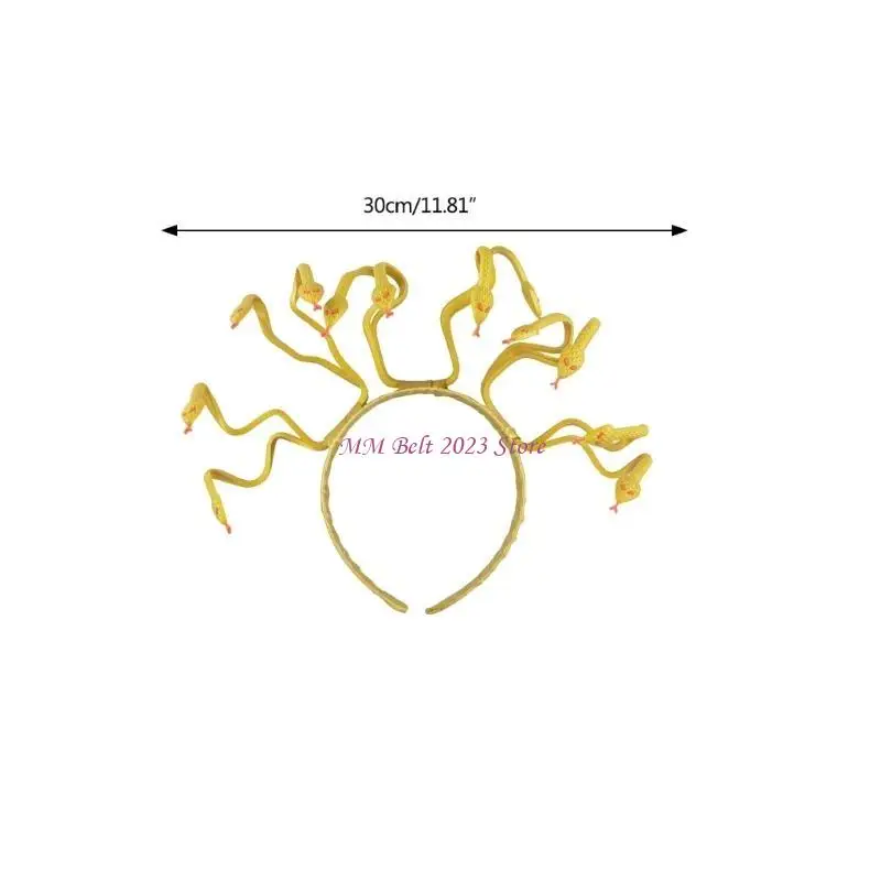 49ME مخيف الأفعى هيرباند هالوين القبعات حزب الدعائم المراهقين الكبار تأثيري حلي #6