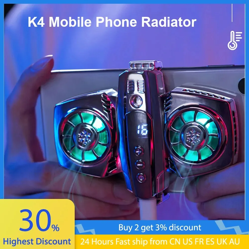 Mobiele Telefoon Koeler Dual Rgb Koelventilator Telefoon Radiator Voor Xiaomi Iphone Cooler Koellichaam Game Koeling Voor Pubg Genshin impact