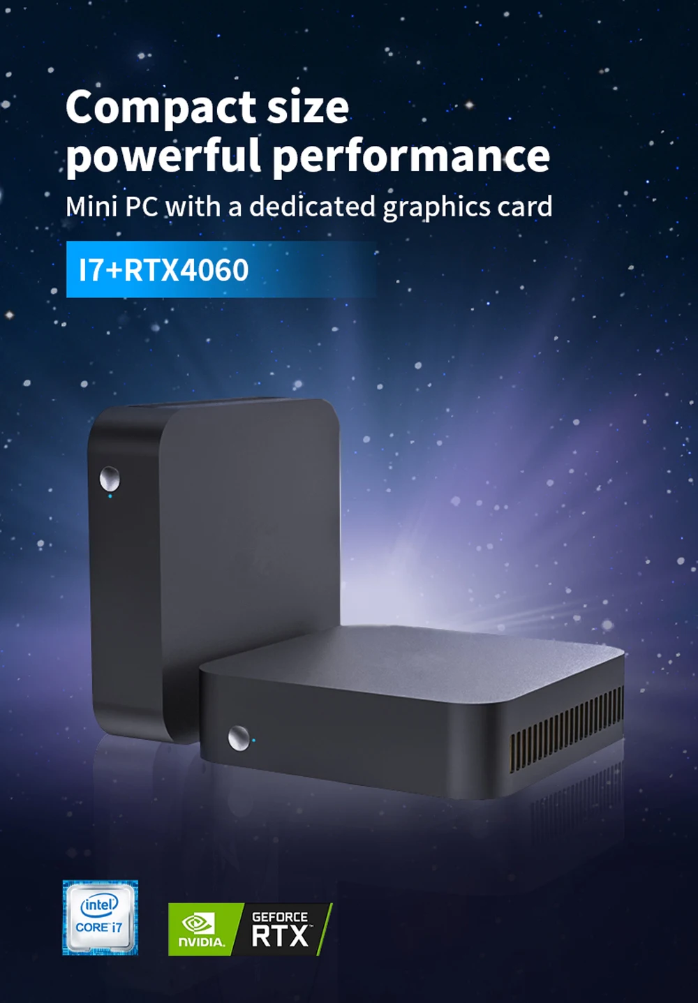 เฉพาะสําหรับเล่นเกม 3A Mini PC RTX4060 8G RTX4050 6G Intel Core i7 13620H เครื่องเล่นคอมพิวเตอร์ 2 * DP 1 * HD WIFI5/6 Office/Home Desktop PC