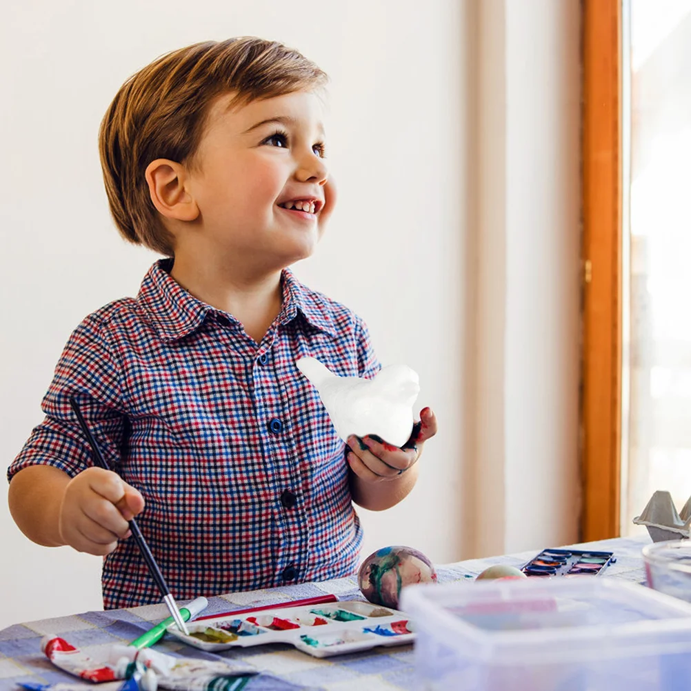 

5pcs Foam Birds Decor White Blank Diy Kids Craft Kits Painting Christmas Halloween Bird Shaped Ornaments Lightweight Safe