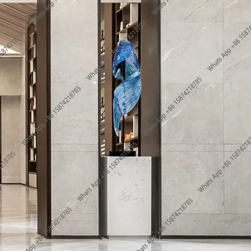 Ds Modern Living Room Transparent Resin Abstract Ornament Art Hotel Model Room Entrance Decoration Floor Sculpture Artwork