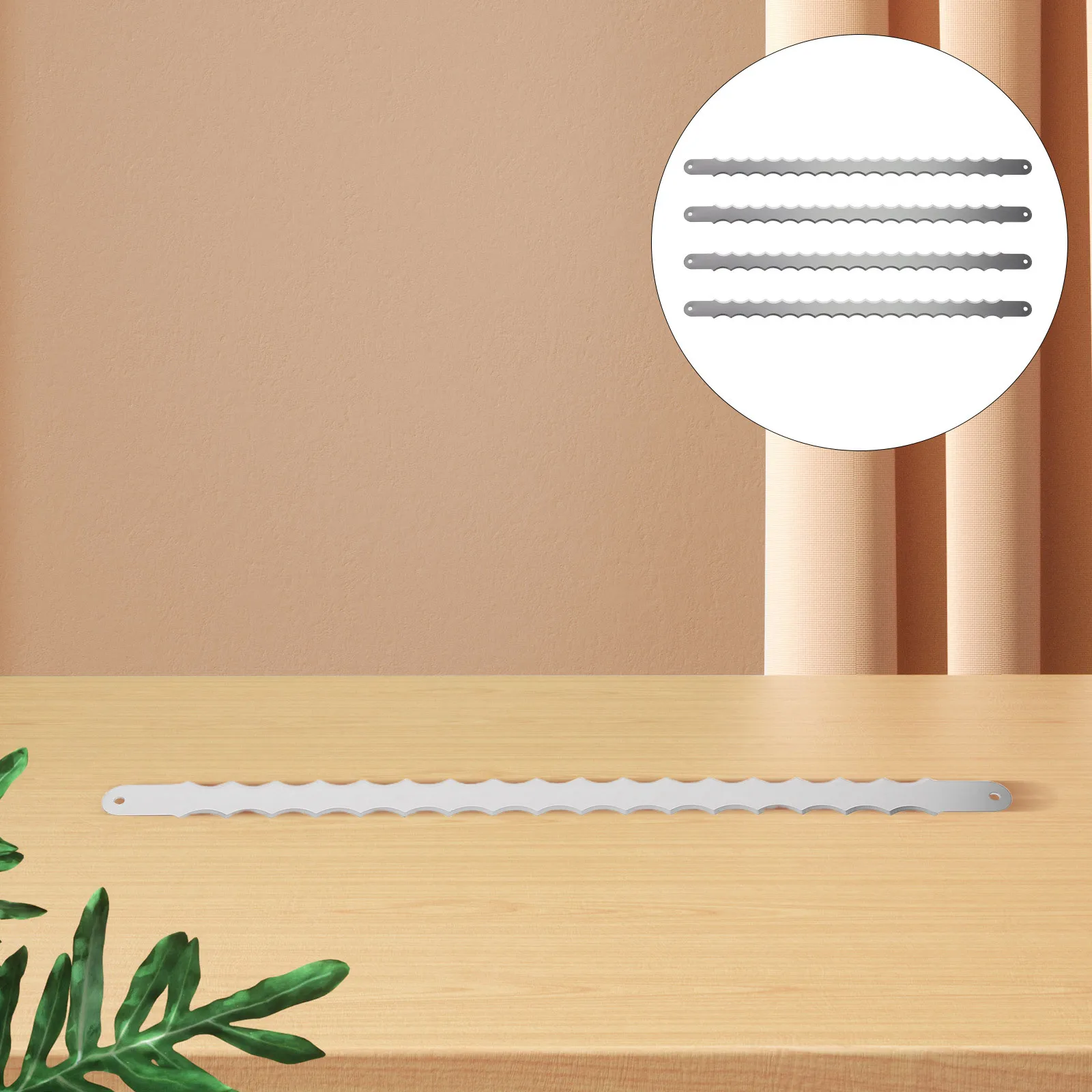 

4Pcs 10.5 Dual-Sided Bread Slicer Blades Stainless Steel Replacement Cutter Bakery Tool Toast Cake Slicing Accessory