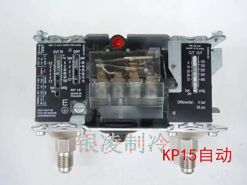 Danfoss Danfoss pressure control switch refrigeration air conditioning freezer pressure control KP15 manual 060-1264