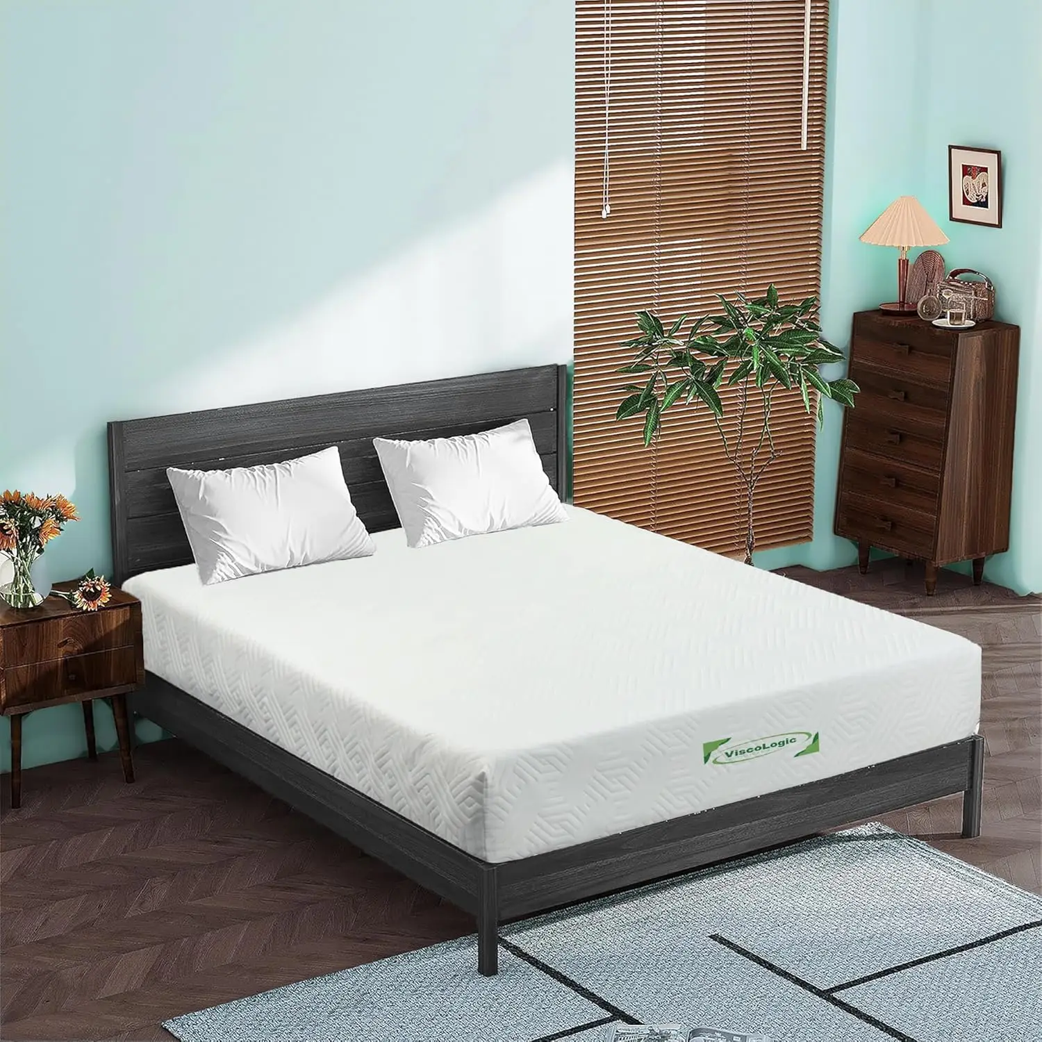 6 Inch Twin Mattress Gel Infused Cool Sleep & Pressure Relief, Medium Firm Mattress CertiPUR-US Certified, Bed in a Box High Den