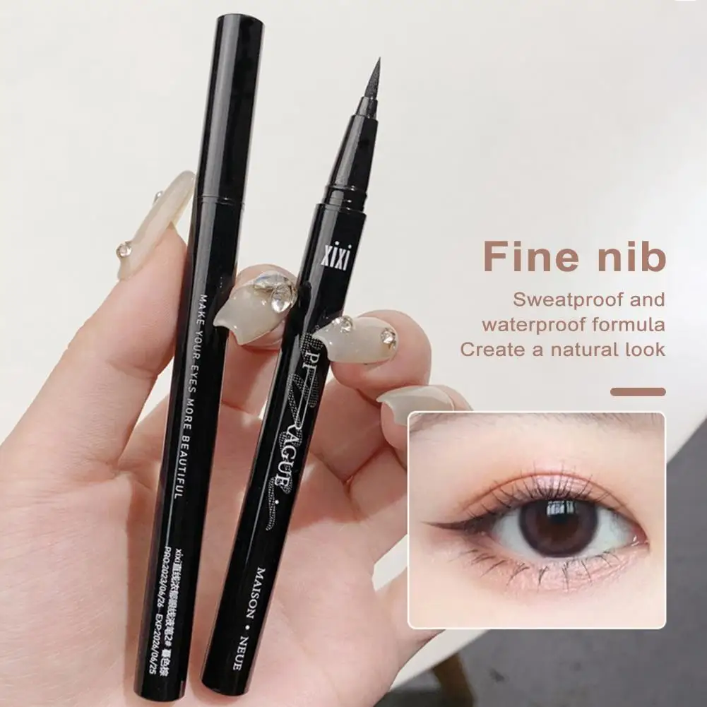 Waterproof Matte Eyeliner Pencil Makeup Long Lasting Quick-dry Smooth Anti Smudge Liquid Eyeliner Pen Women Big Eyes Cosmetics