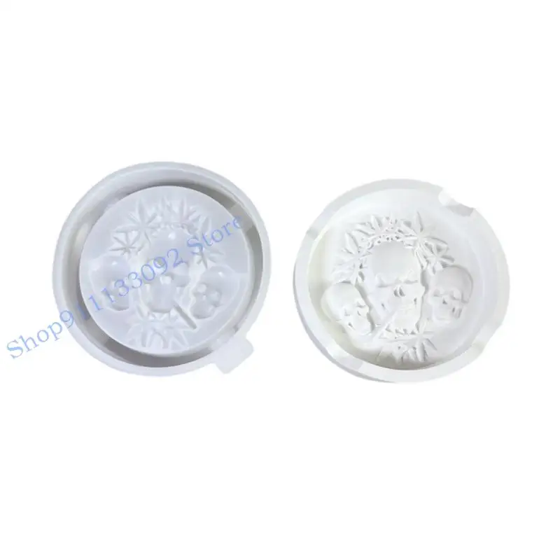 

H9ED Transparent Skull Mold for Jewelry Organiser Storage Plate Epoxy Making Mould