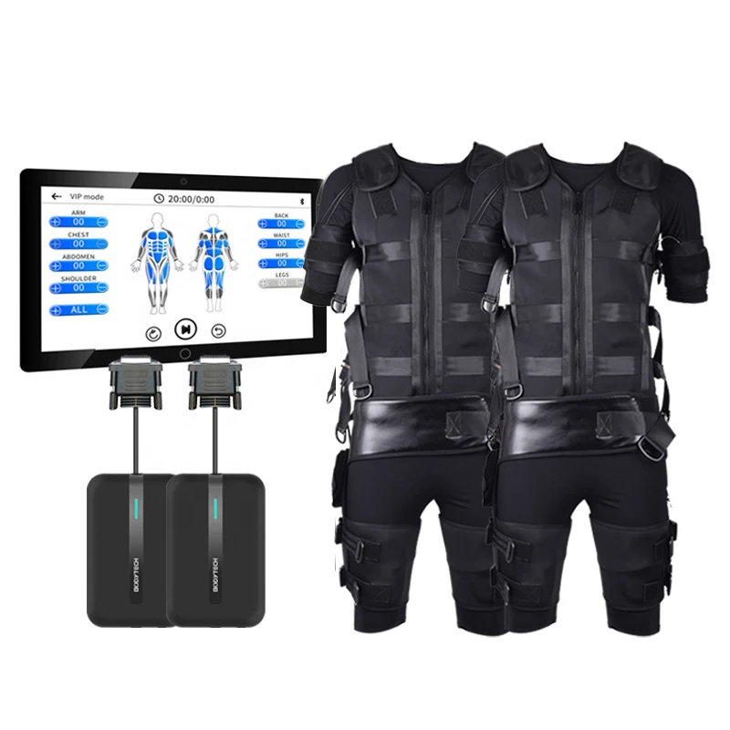 Professional muscle stimulations ems suits wireless fitness machines in gym