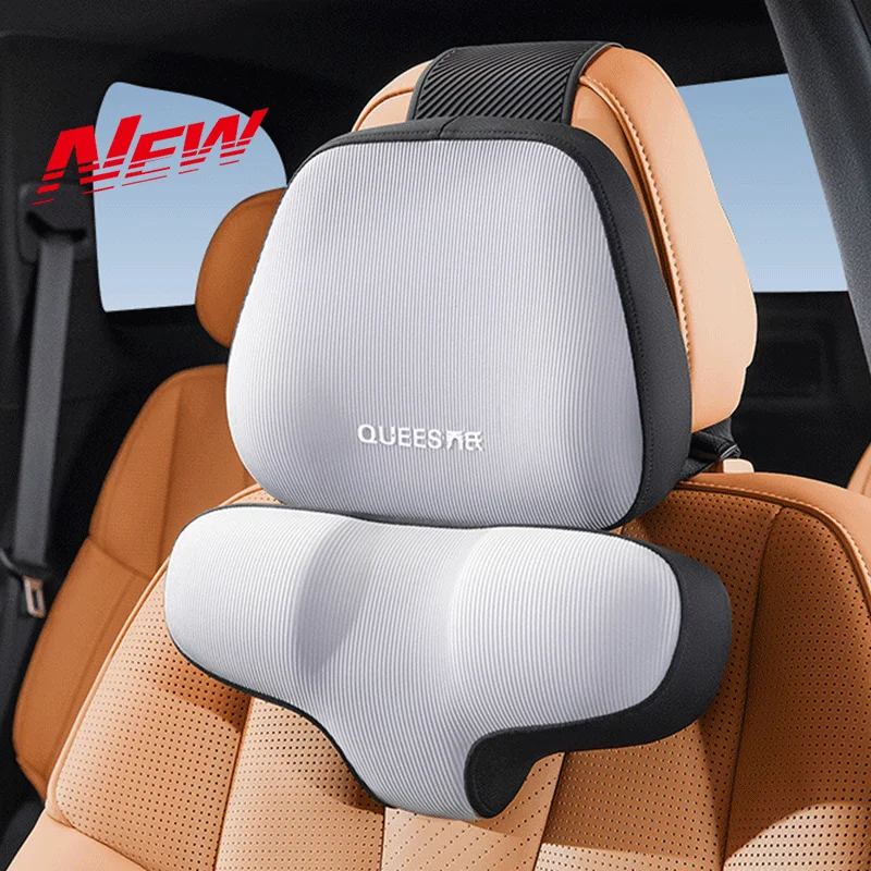 Soft Car Neck Rest Pillow Breathable Headrest Memory Foam Car Seat Head Support Pillow Plus Neck Cushion Car Accessories