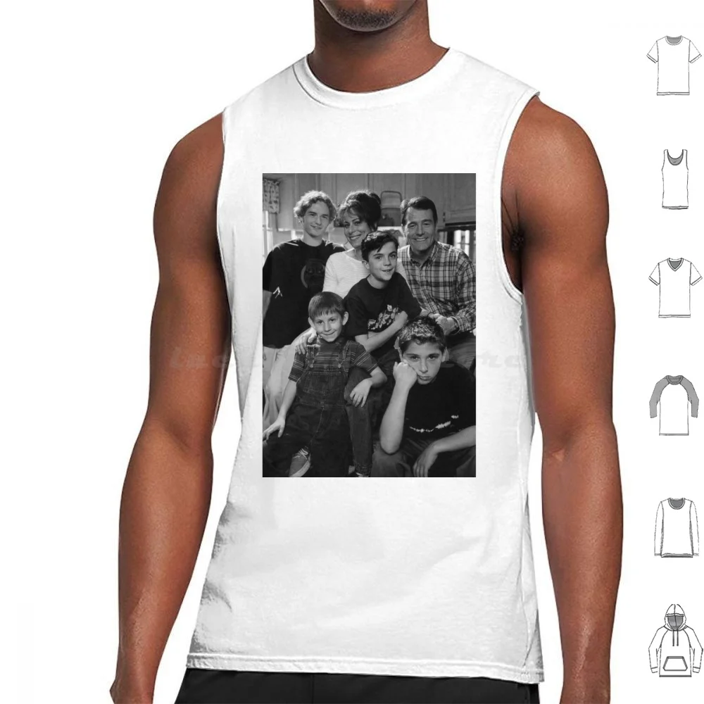 Malcolm In The Middle B&w Photo Tank Tops Print Cotton Malcolm In The Middle 90s 1990s Comedy Malcolm Frankie Muniz Bryan