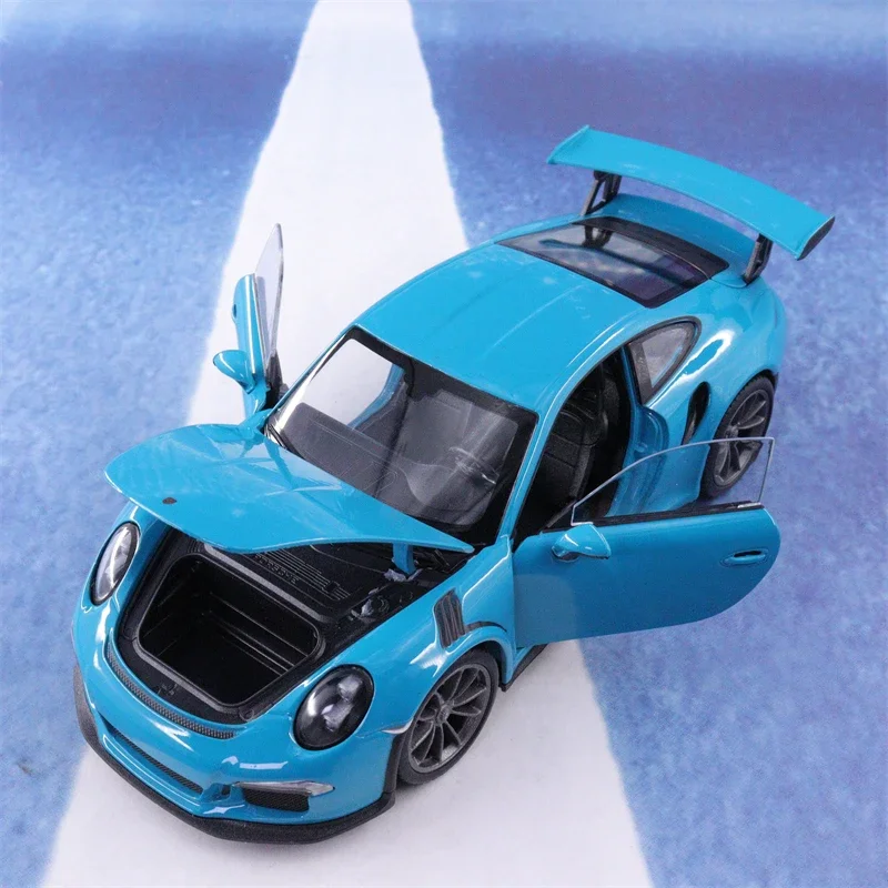 WELLY 1:24 2016 Porsche 911 GT3 RS High Simulation Diecast Car Metal Alloy Model Car Children\'s toys collection gifts B59