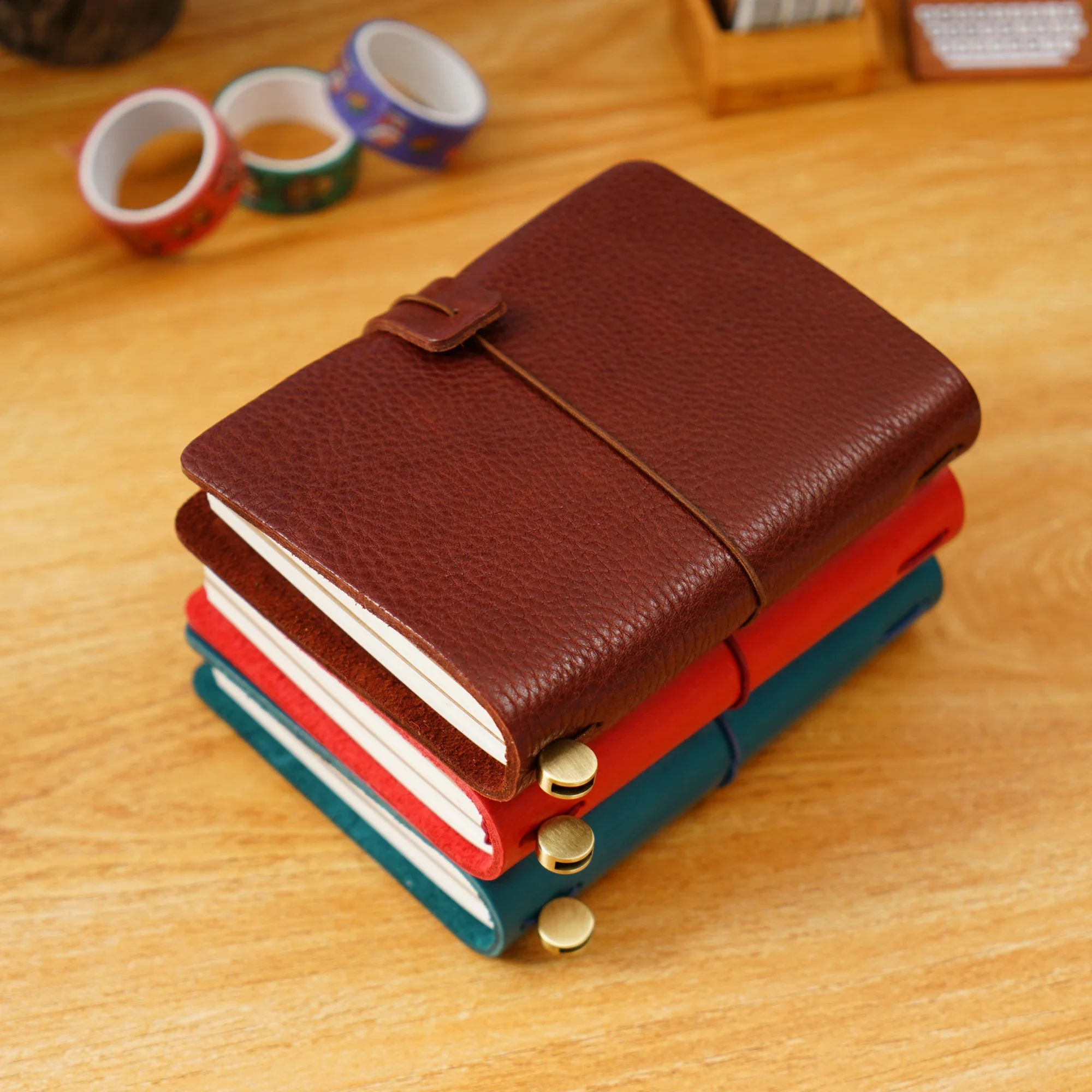 Moterm Compact Series Passport Size Traveler Notebook Full Grain Vegetable Tanned Leather Organizer Diary Sketchbook Planner