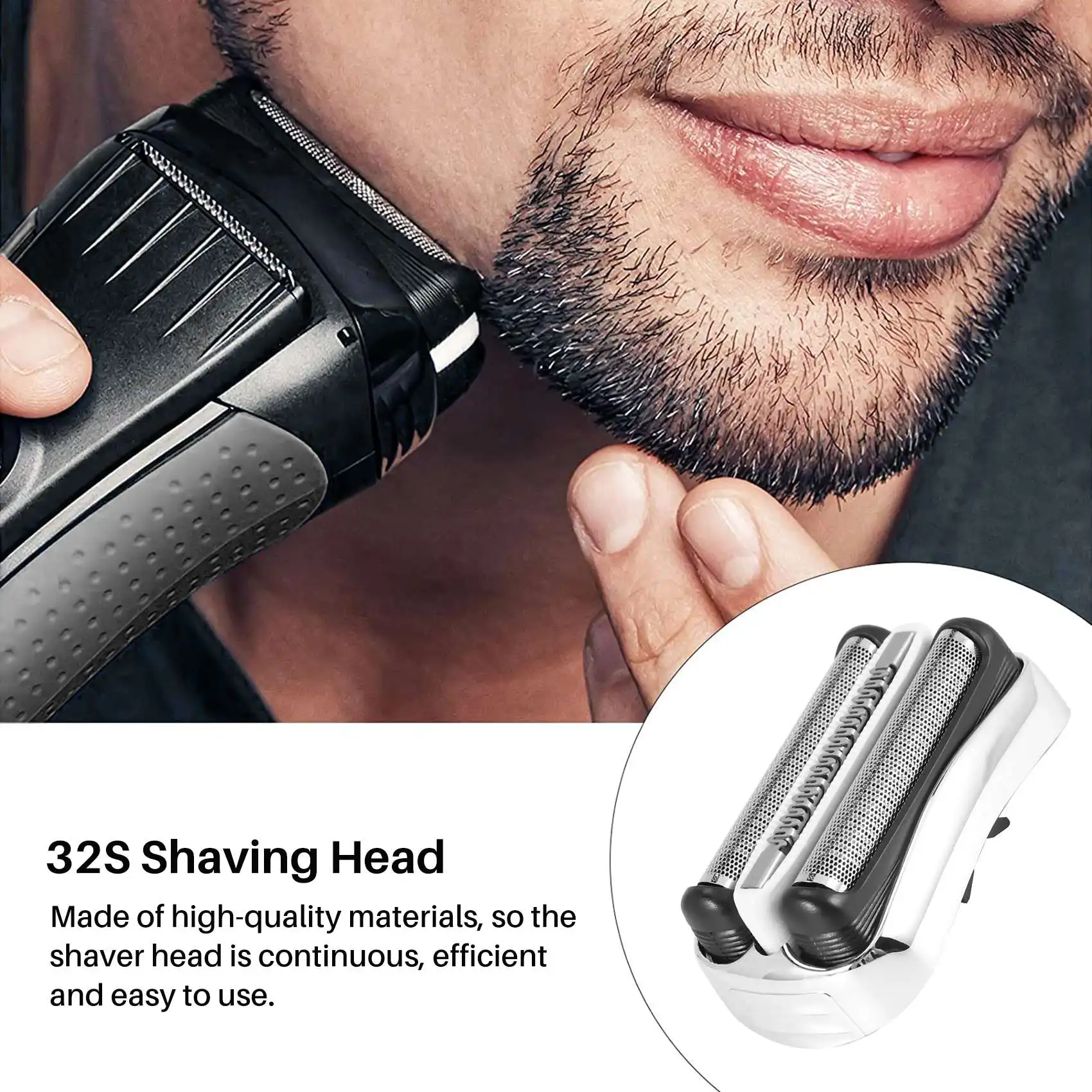 Faca de substituição para Braun, 32S Shaver, Net Membrane, Série 3, 301S, 310S, 320S, 3000S, 3020S, 3030S, 3040