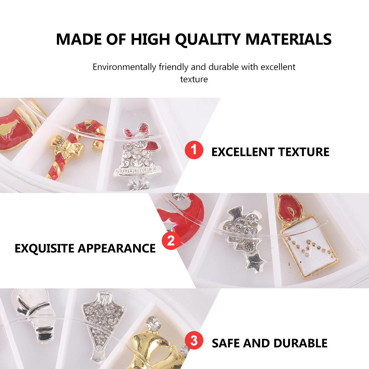 

Christmas Alloy Nail Decoration High Quality Manicure Tool Festive Nail Art Accessories Supplies Manicure Decoration Tools