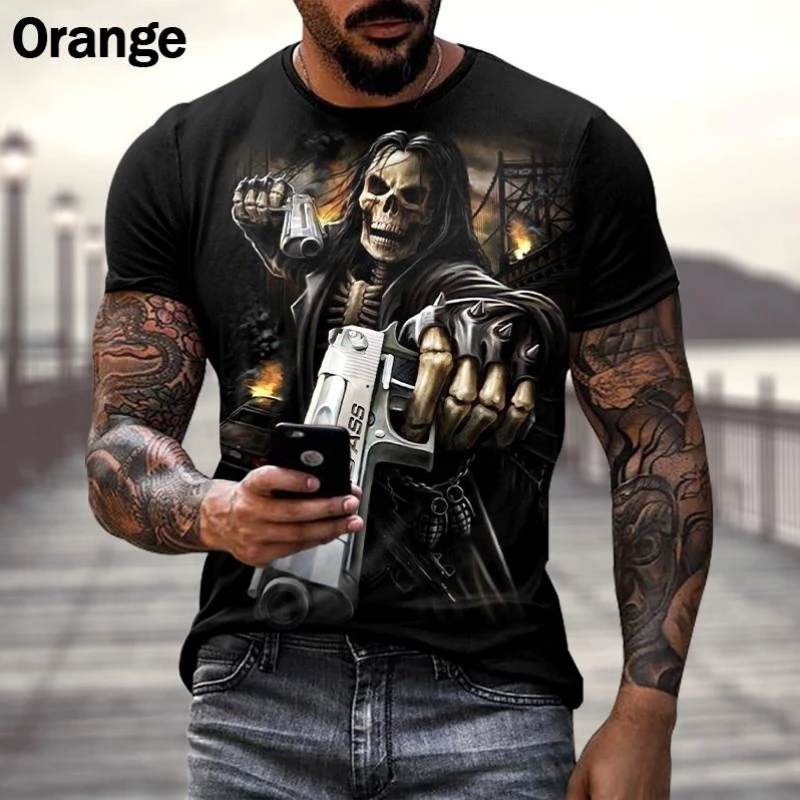 

Fashion 3D Dinosaur Print Men's T Shirt Funny Animal Pattern Short Sleeve Tops Summer Breathable Round Neck Tees Casual Pullover