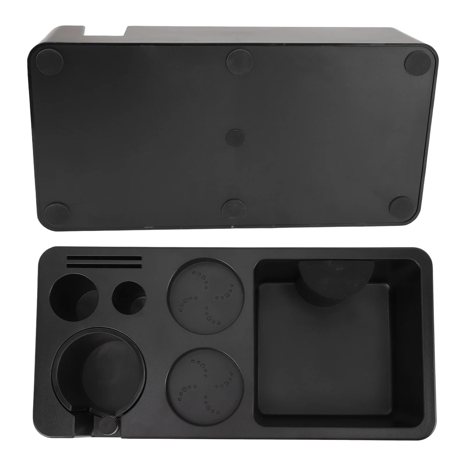 

Держатель тампера для кофе Легкая чистка Многофункциональная стабильная структура Станция для утрамбовки кофе Экономия места Матовый черный для дома