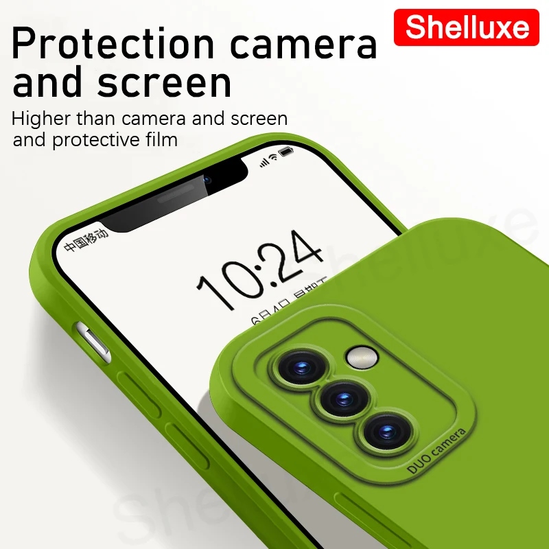 A54 A55 A56 حافظة Shelluxe مربع السائل سيليكون لينة حالات لسامسونج غالاكسي A56 A55 A54 A52 s A52s A53 حريري يشعر غطاء الهاتف