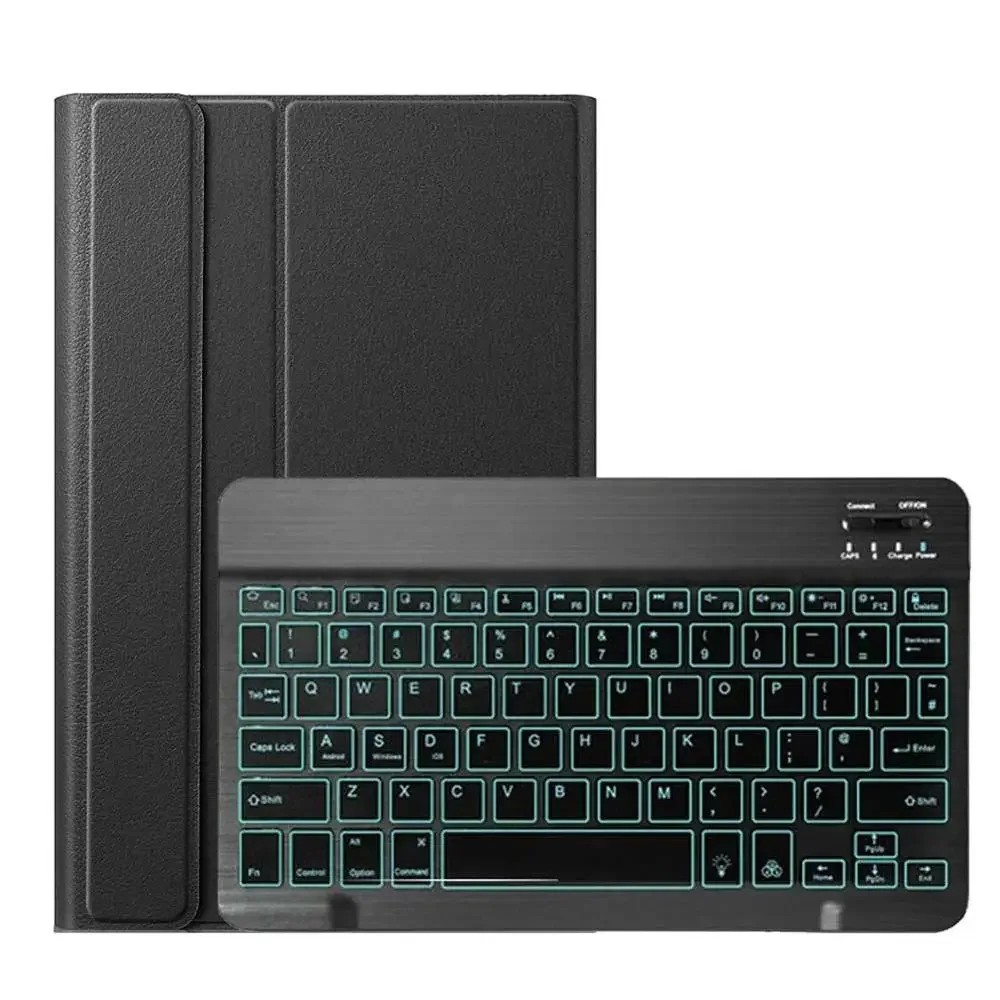 Capa magnética para teclado de tablet, para samsung galaxy tab a7 10.4 tamanhos 2020 t500 t505, luz sem fio, bluetooth, suporte para teclado