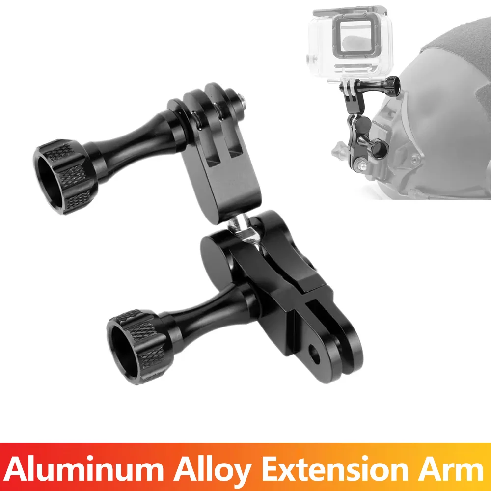 Aluminum Alloy Extension Arm Rotation Ball Head Mount For GoPro Hero 13 12 11 10 9 Insta360 DJI Osmo Action Camera Accessories