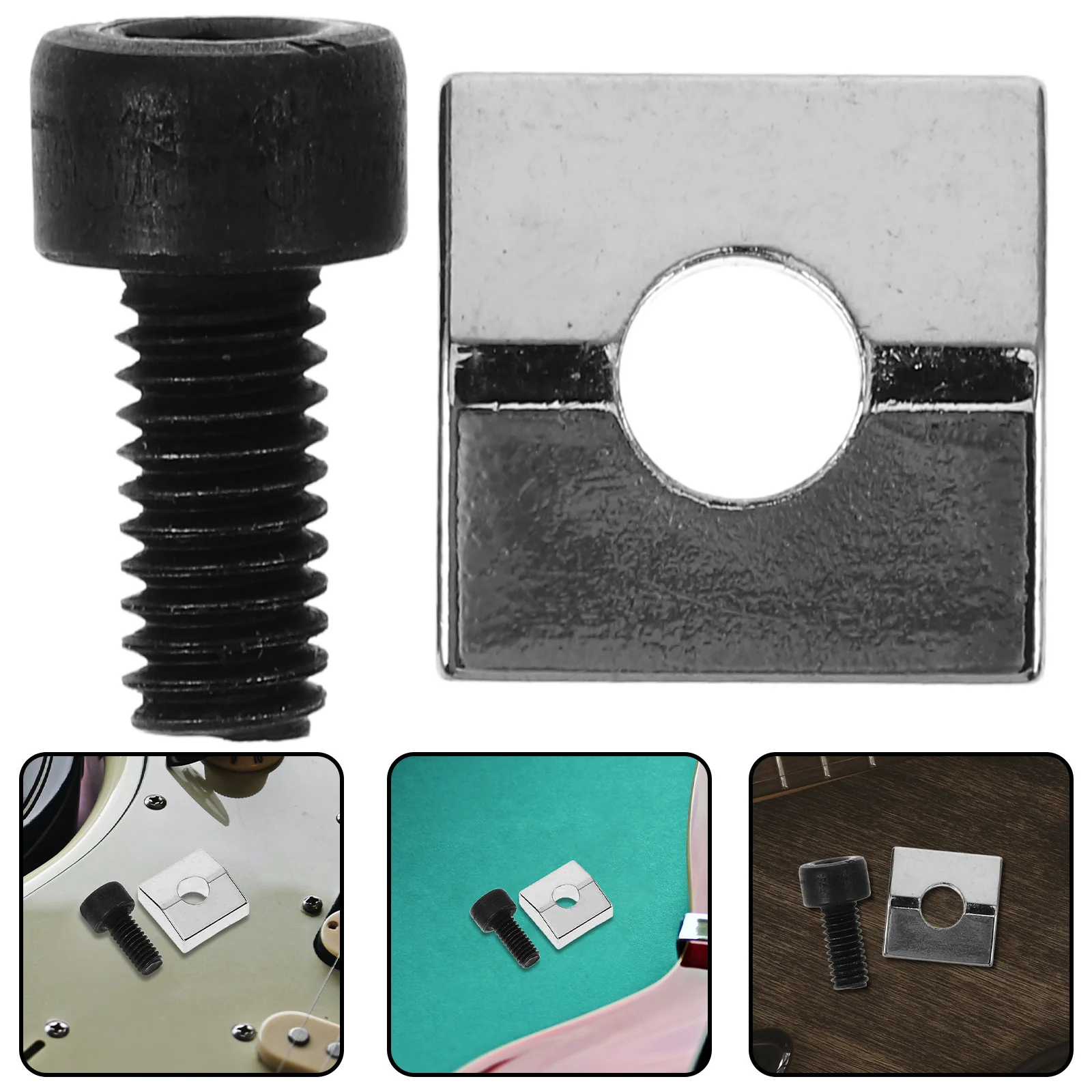 

1Set Guitar String Retainer Zinc Alloy Durable Press String Retainer Easy Install for Electric Guitar Accessory