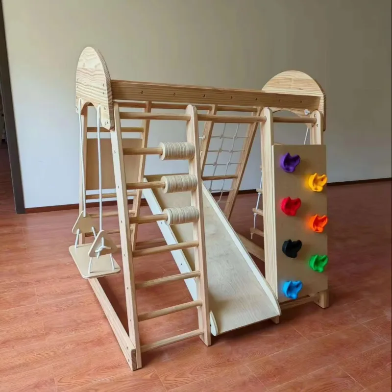 

Wholesale Climbing Wall Indoor Pikler Triangles Set for Kids Montessori Inspired Climbing Play Equipment