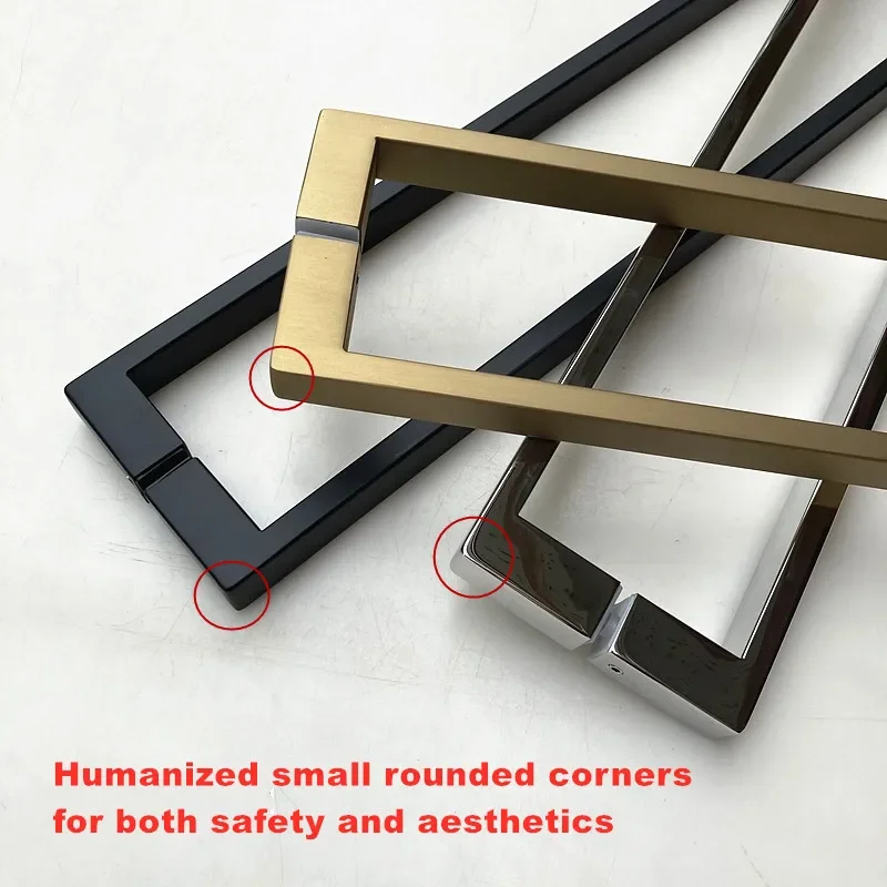 Minimal Shower Room Handle Bathroom Glass Door Handle Door Handle 304 Stainless Steel I-Shaped Pair (SJ-2029E)