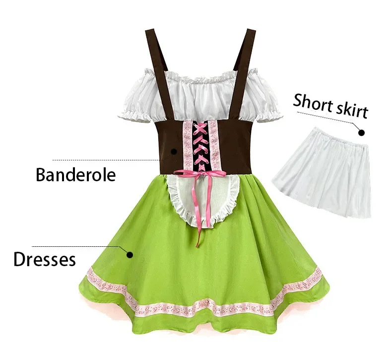 German Oktoberfest Costume Day Culture Festival Art Performance Traditional Dress Beer Costume and Hat view 6