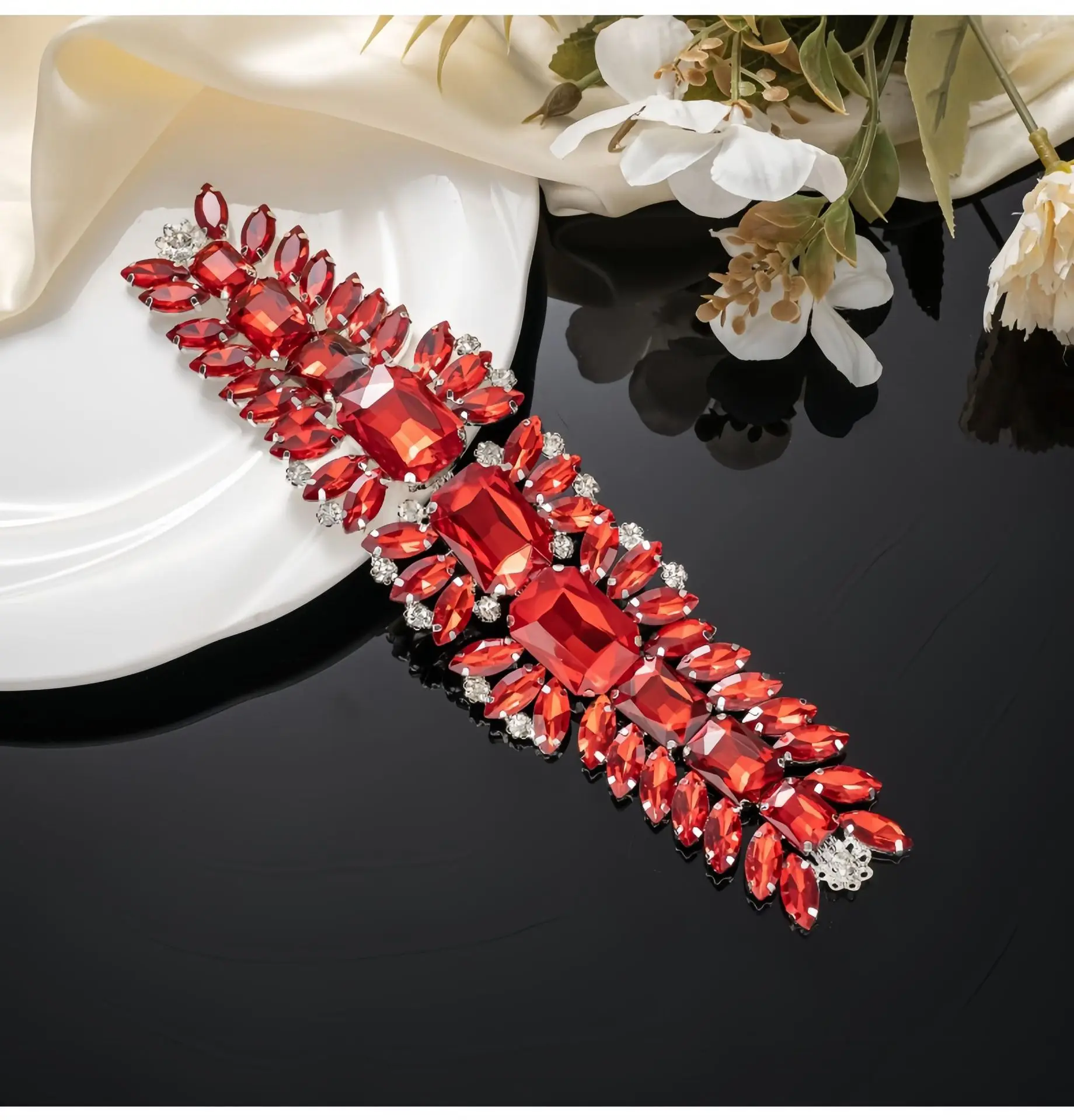 5 Stück Strass-Dekoration Kristall-Diamant-Accessoires DIY Handwerk Hochzeit Abendkleid Strass-Dekoration Nähzubehör – Detail 4