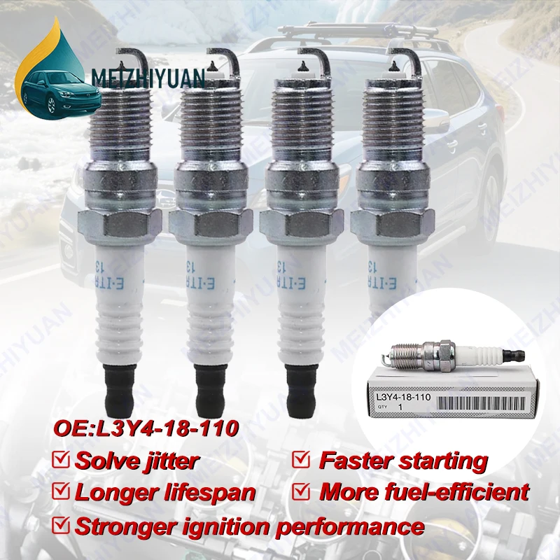 4pcs L3Y4-18-110 ITR6F13 Iridium Spark Plug For Mazda 3 6 Ford Escape Focus Jaguar Fiesta Volvo S40 V40 C30 Mondeo ITR6F-13