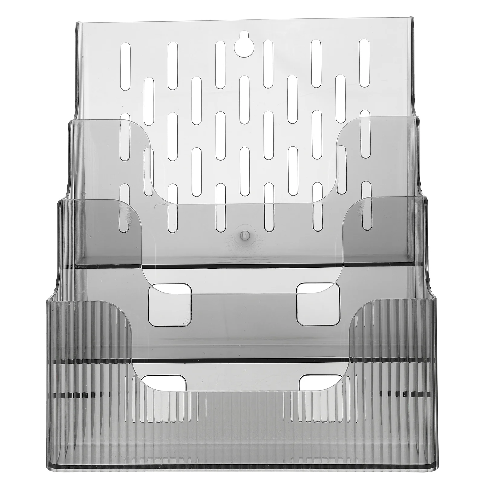 1pc File Organizer For Desk Clear Acrylic Magazine Holder Brochure Stand Desktop Document Rack Folder Storage Study Table