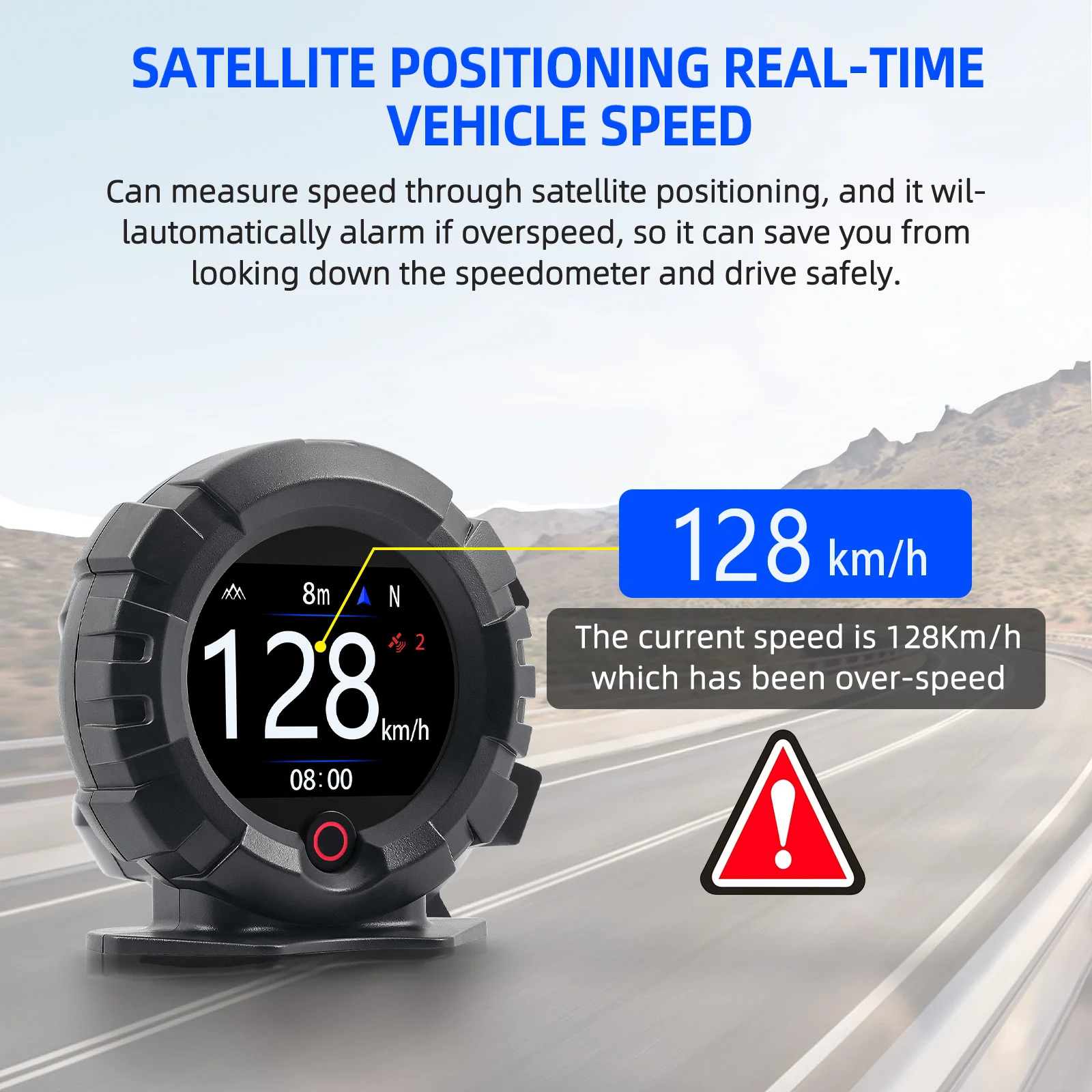 Car Head Up Display X95 Horizontal Slope Meter Inclinometer Speedometer Car Compass Pitch Tilt Angle Altitude Latitude Longitude