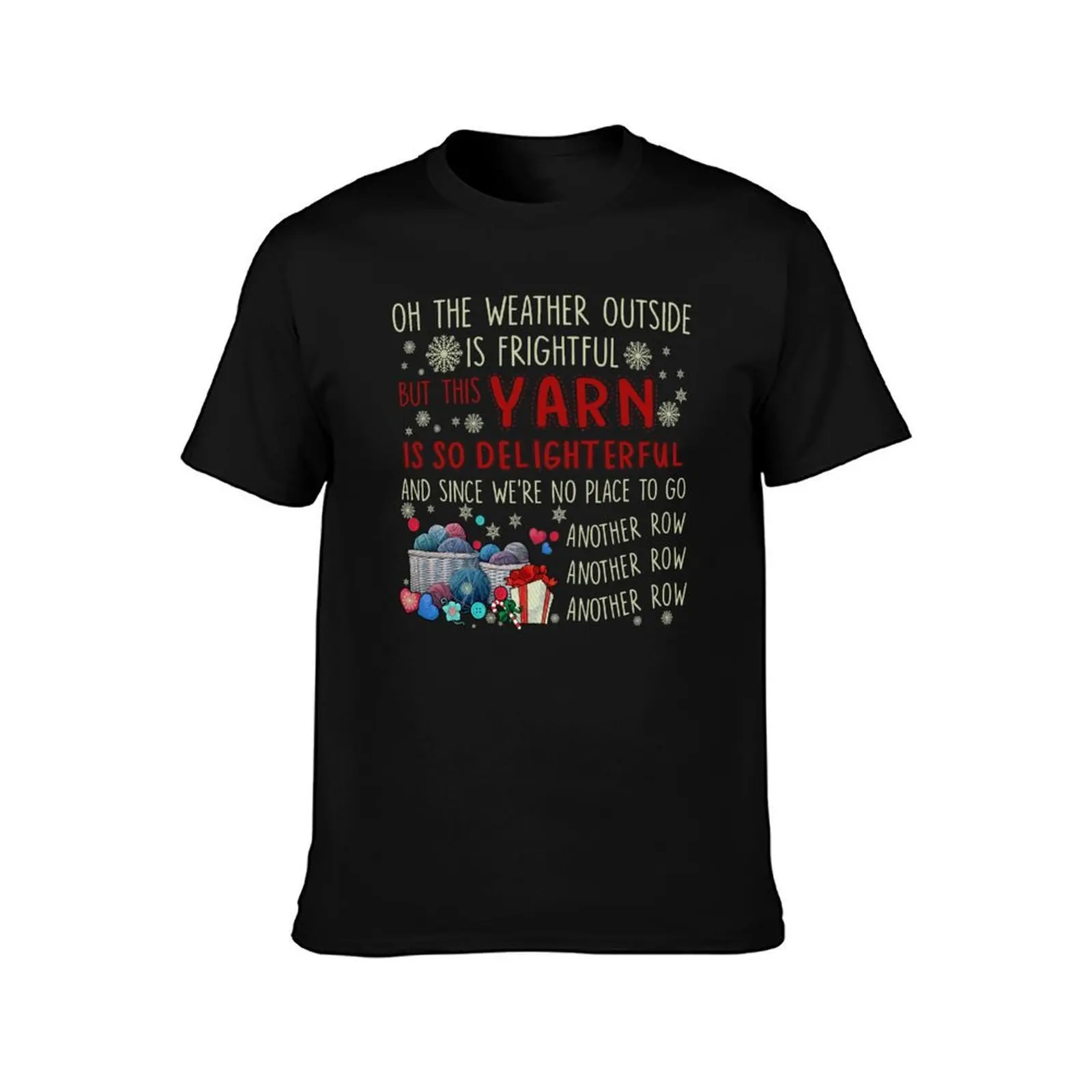 Funny Christmas Sewing Yarn Lovers Shirts Yarn So Delightful Crochet Knitting Xmas T Shirt T-Shirt, Summer Casual Cotton Tee