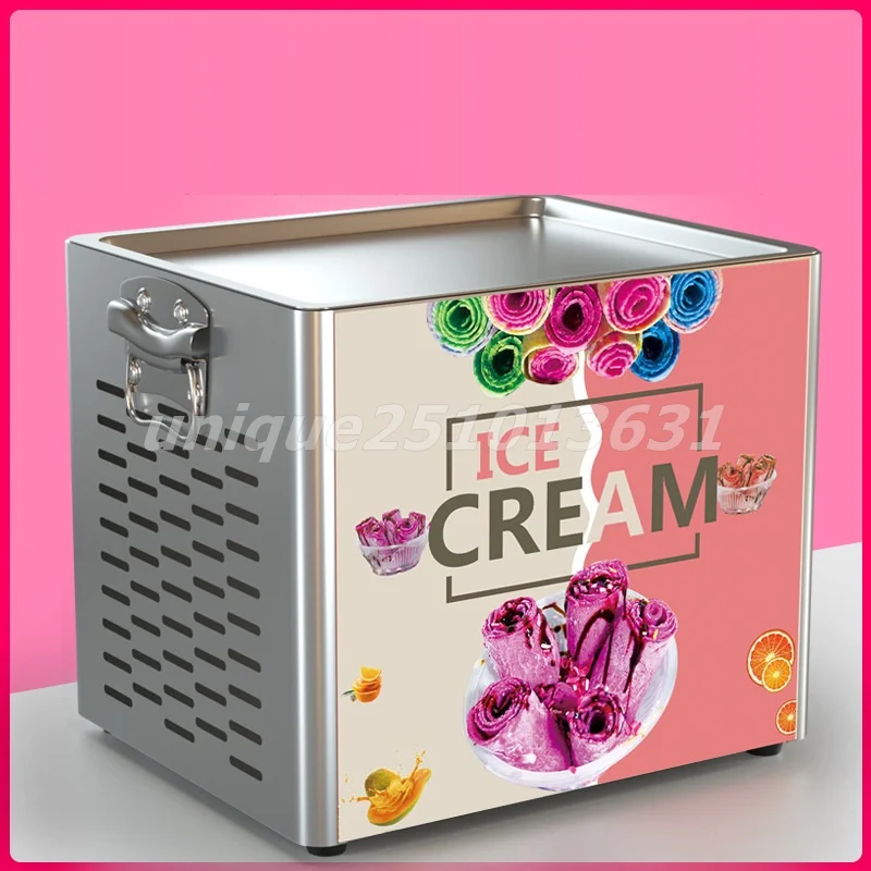 

Tabletop Fried Ice Cream Maker Electric Yogurt Fruit Smoothie Machine 110V/220V Stainless Steel Fried Ice Cream Roll Machine