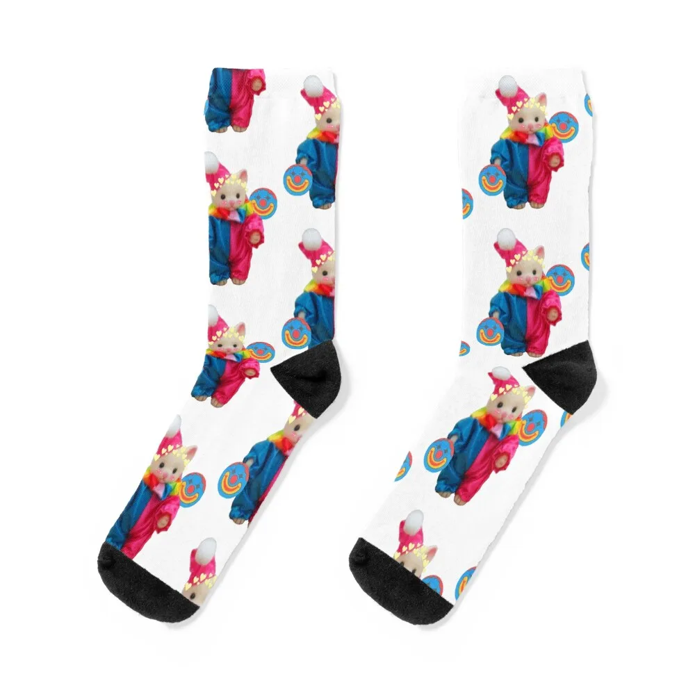 Clown Cat Socks golf happy sports and leisure sport Socks Male Women's