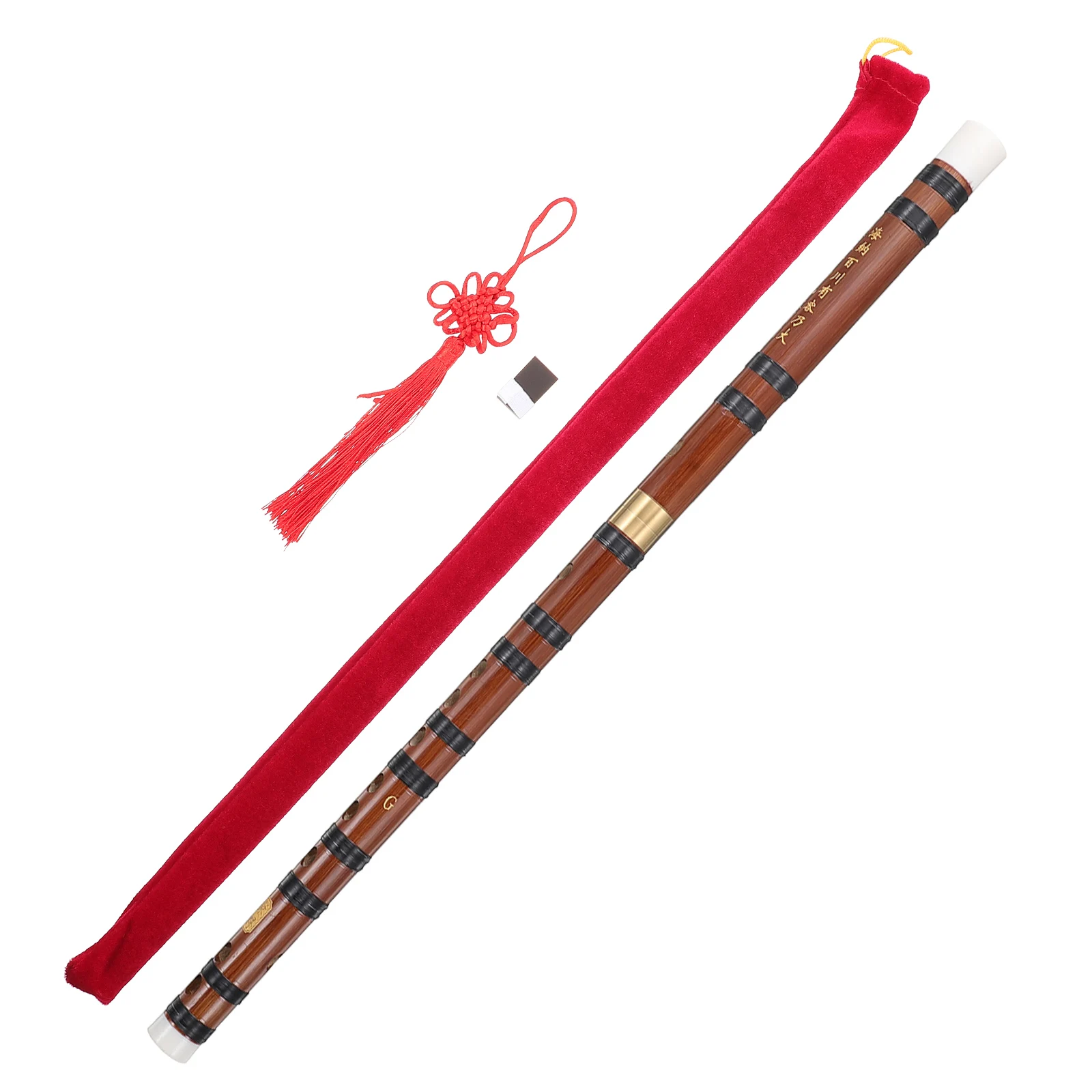 

Bamboo Musical Instrument Retro Durable Practical Professional Tone Holes Accurate Sounds Lightweight Portable Flute Glossy