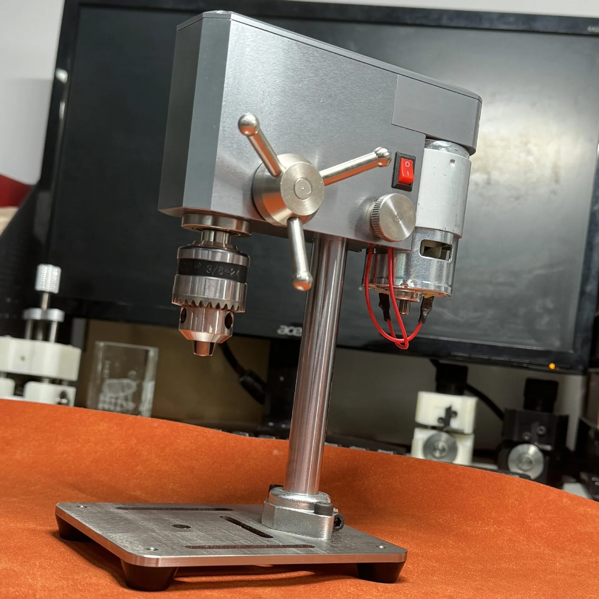 DIY Electric Table Drill, Desktop Drilling Machine, Precision Small Table Drill, Household Drilling Machine