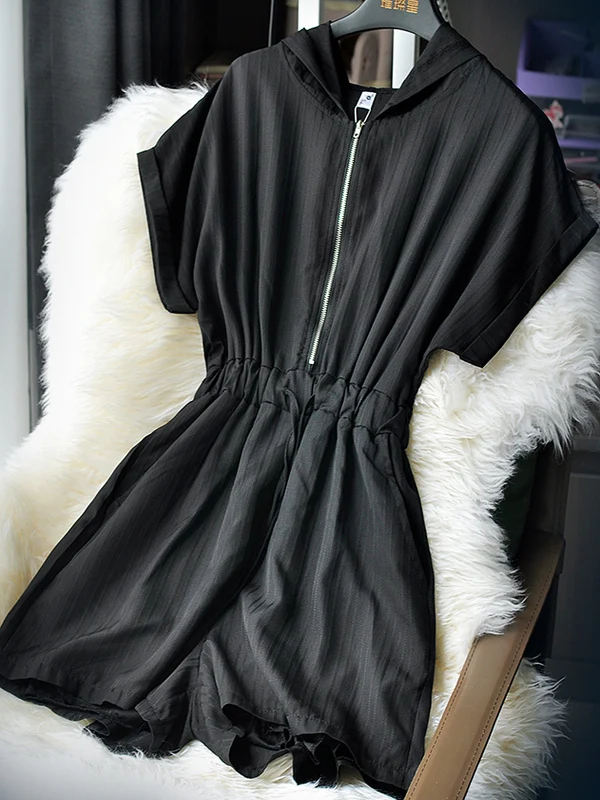 

Slim Fit Rer Set, женский гонконгский повседневный элегантный комплект с высокой талией, утягивающие брюки с капюшоном, новинка лета