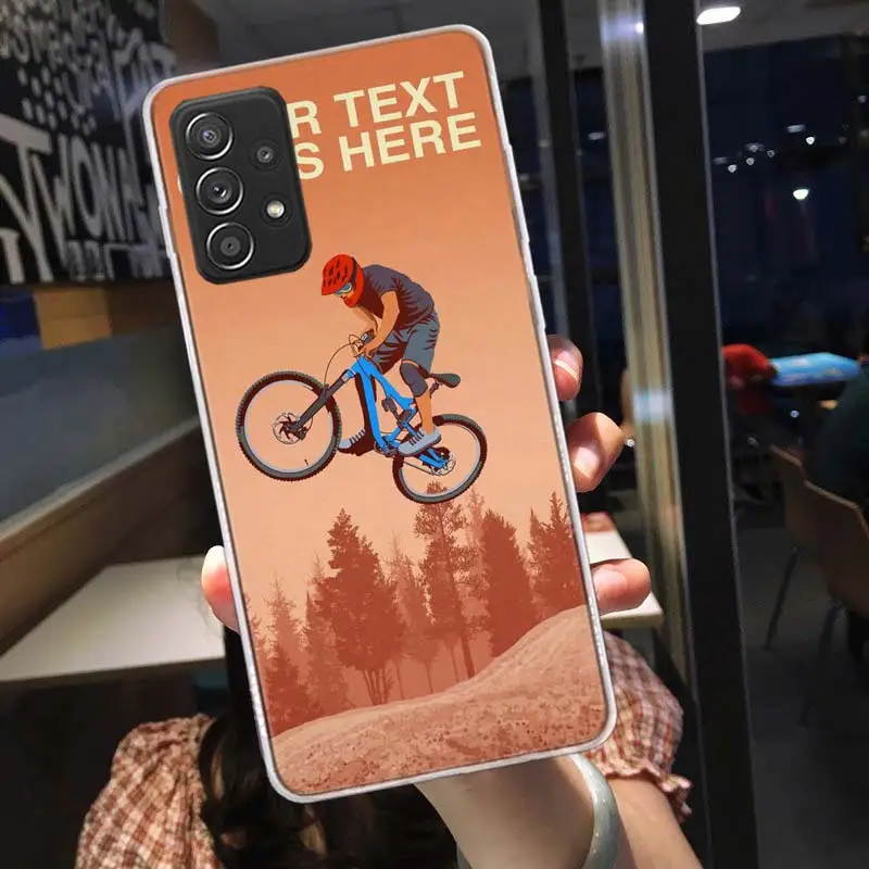 MTB Mountain Bike Cycling Bicycle Phone Case For Samsung Note 20 Ultra 10 9 8 A05S A15 A25 A35 A55 M11 M12 M21 M30S M31 M32 M5