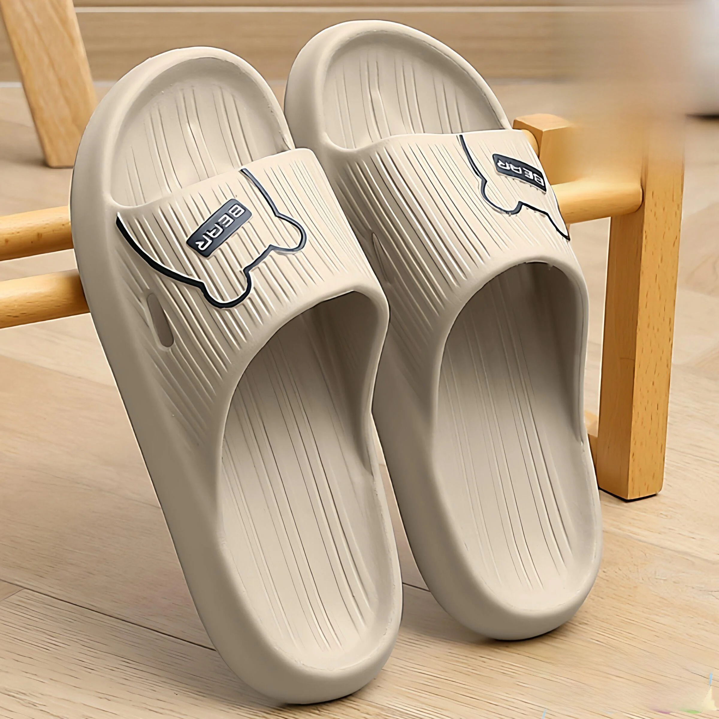 

Large Size Men's Slippers Summer New Indoor Home Bathroom Bath Anti-slip Deodorant EVA Cool Slippers Fly Blue Valley