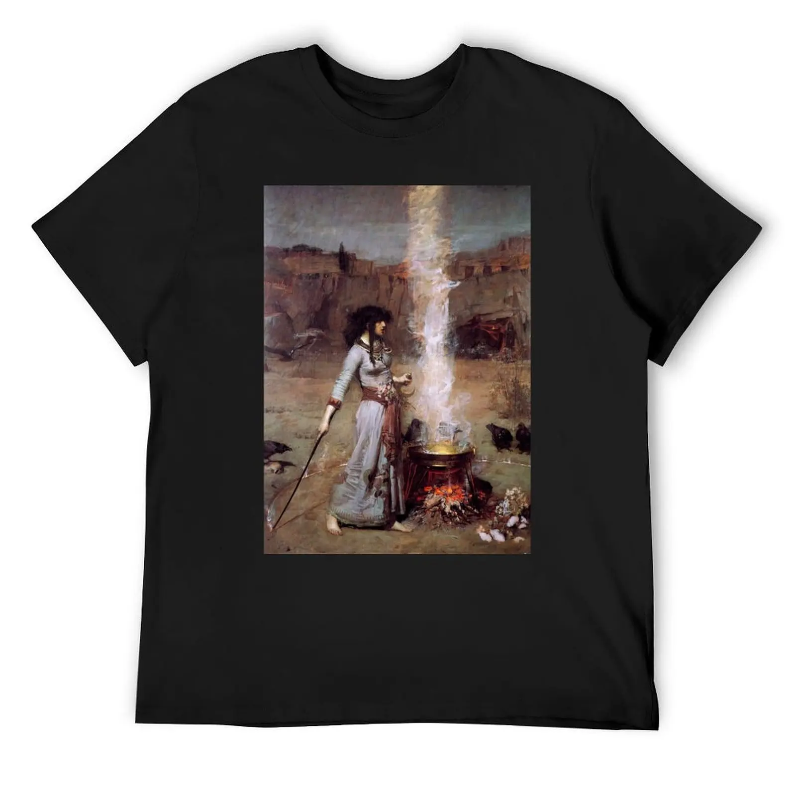 John William Waterhouse - The Magic Circle T-Shirt kawaii clothes customs design your own men clothings