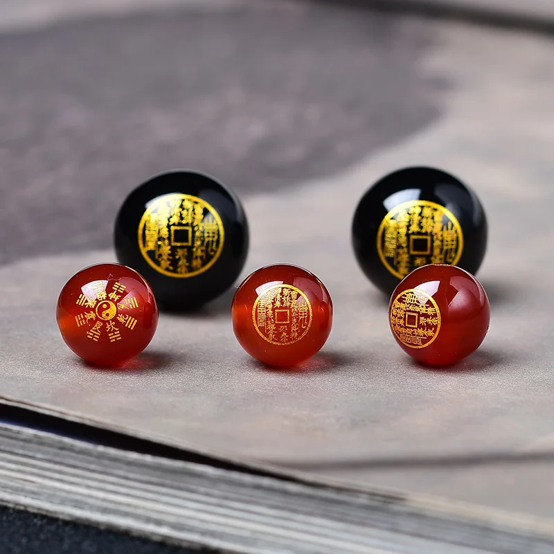 Agate mountain ghost spends money Tai Chi gossip round beads