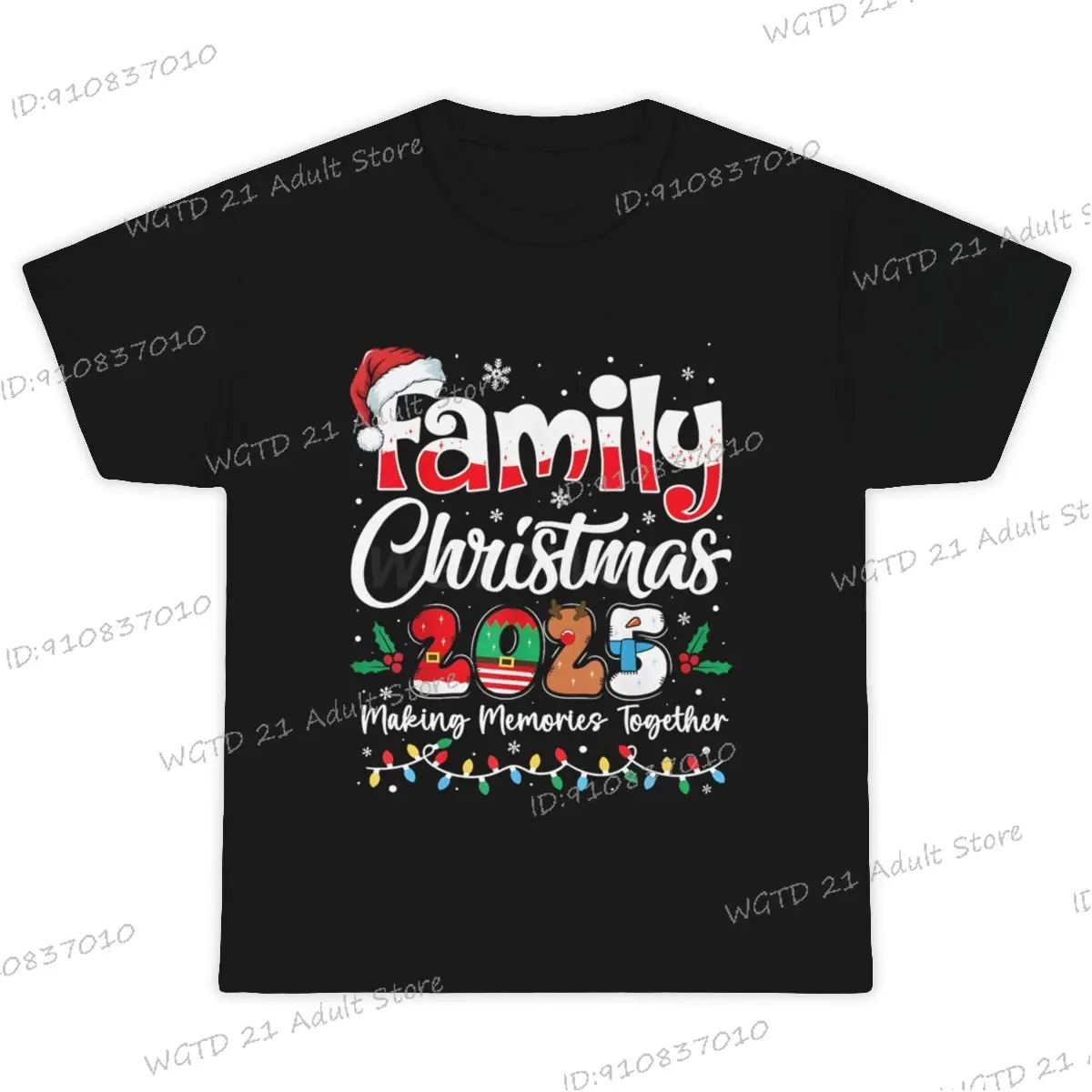 القطن الطفل رومبير الأسرة عيد الميلاد 2025 هدايا النساء الرجال الفتيات الفتيان مطابقة الأسرة مضحك تيز قصيرة الأكمام هدايا السنة الجديدة 2026