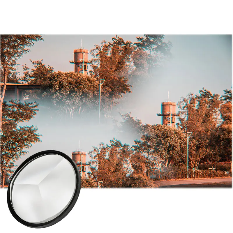 Kaléidoscope à filtre pour appareil photo à 3 prismes, accessoires de photographie à effets spéciaux, prisme d'objectif DSLR pour Sony IL Nikon