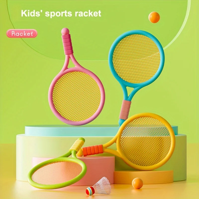 Conjunto de raquete de badminton infantil, jogo interativo pai-filho, esportes de lazer, tênis, brinquedo educativo, porta, ao ar livre